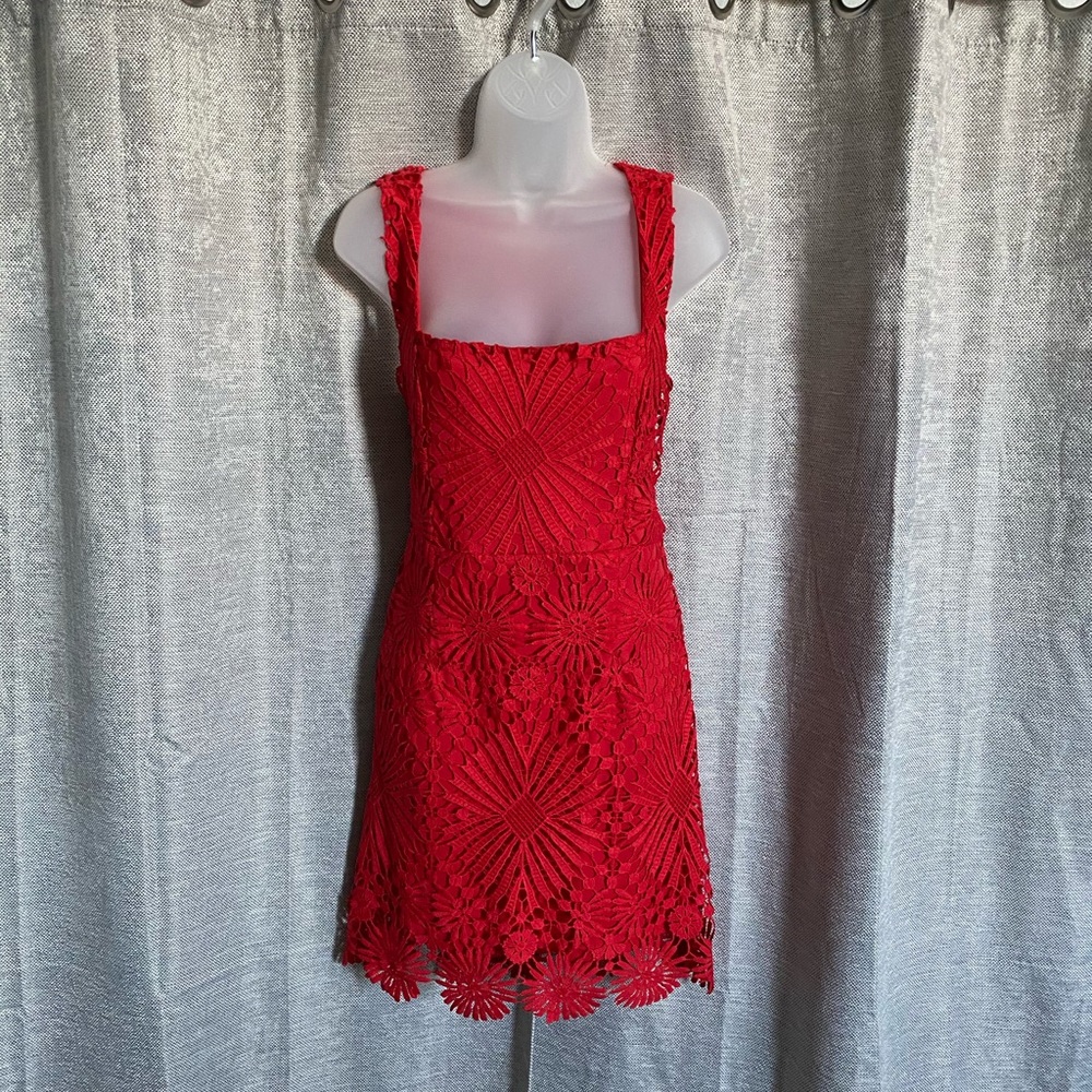 Lulus red lace dress